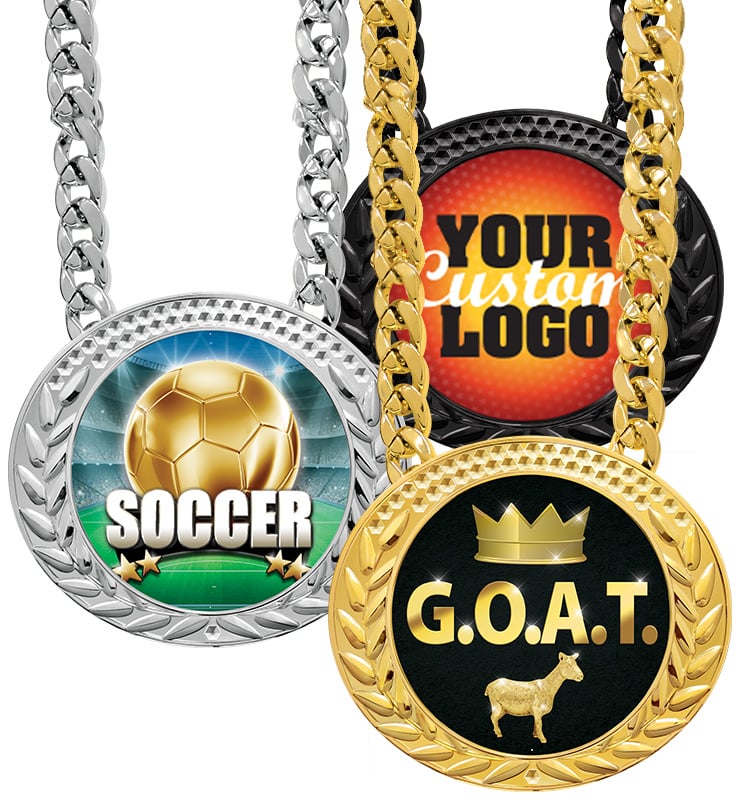 6" Famous Insert Medals