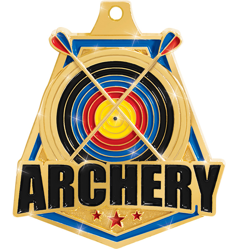 2" Archery Shiny Captain Medals