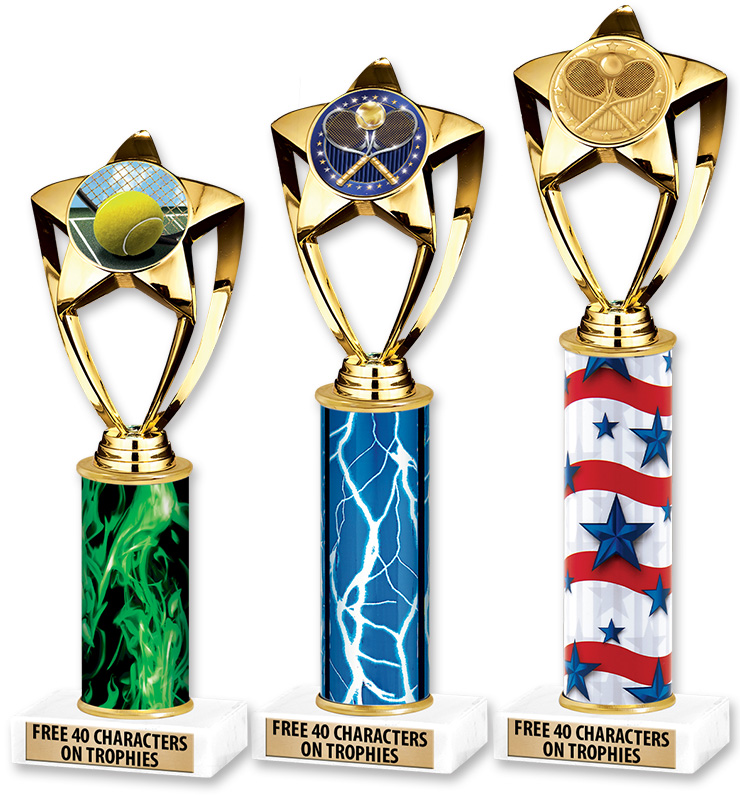 Gold Star Insert Column Trophy