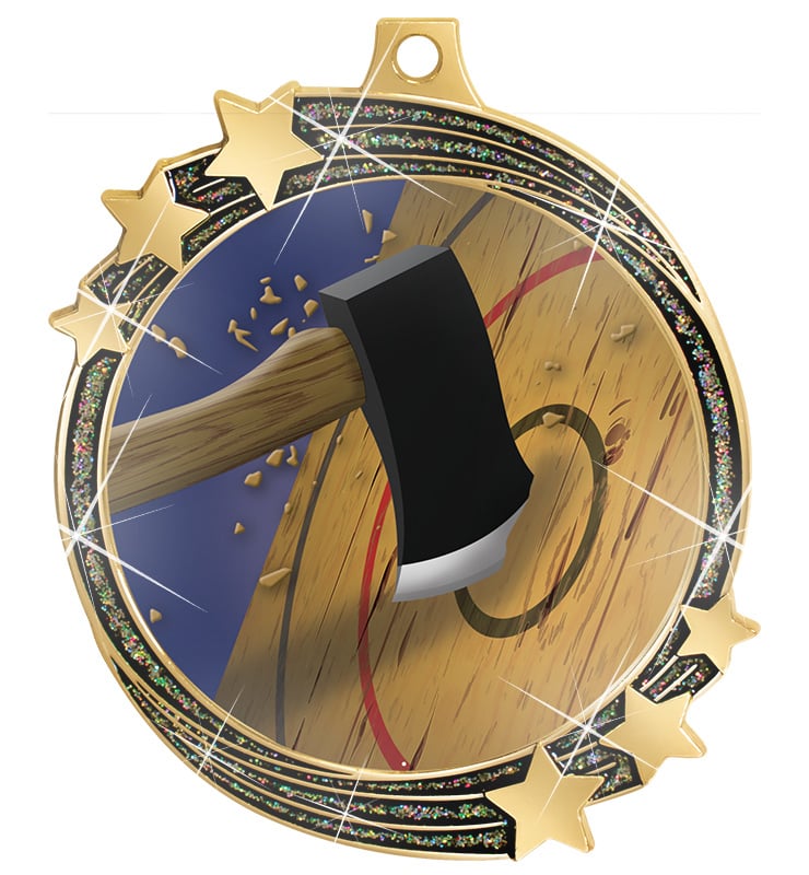 2 1/2" Black Glitter Shooting Star