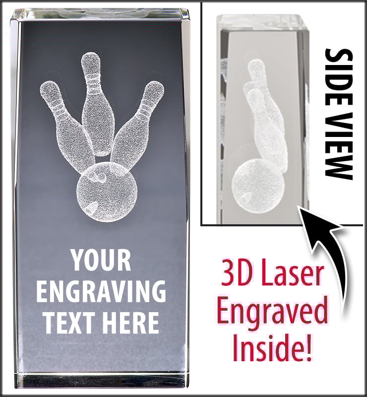 Bowling 3D Laser Crystal