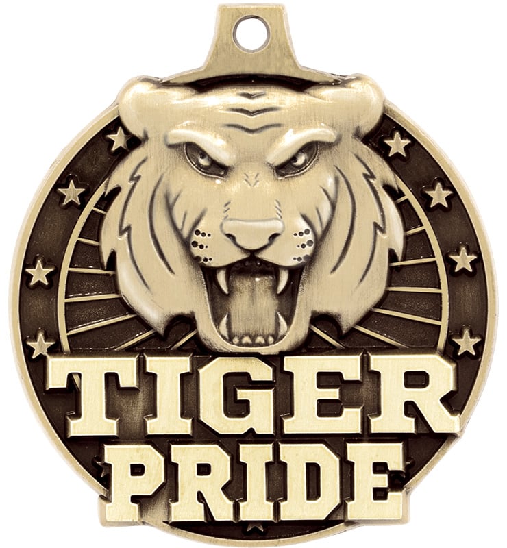 2" 3D Tiger Pride Medal