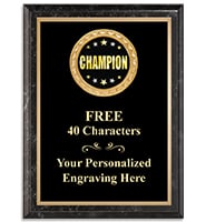 Executive Black Marbleized Vertical Insert Plaques