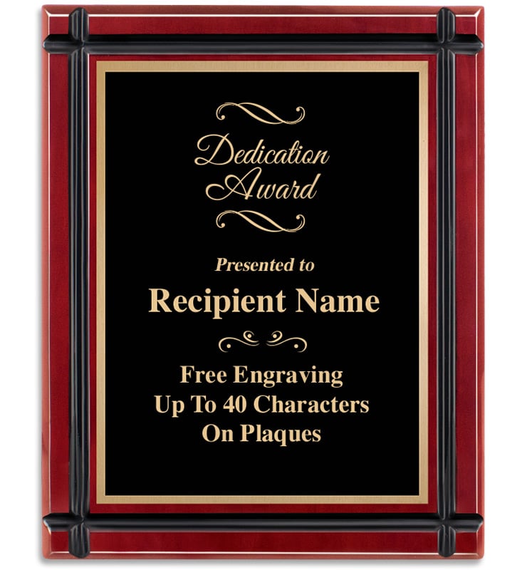 Groove Rosewood Piano Plaque