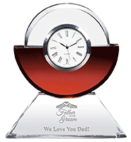 Everlasting Ruby Crystal Clock