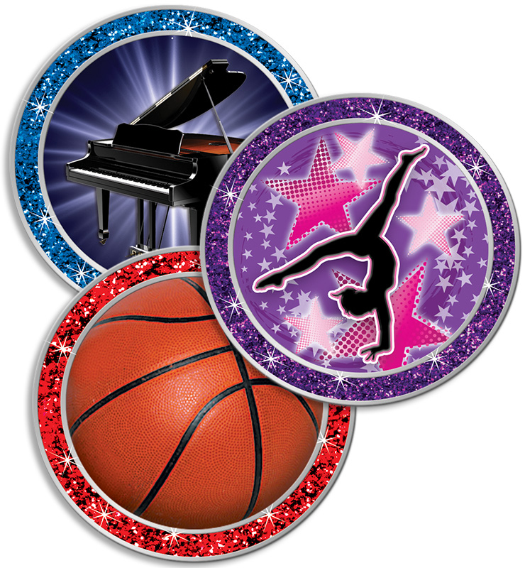 1.3" Glitter Insert Pins
