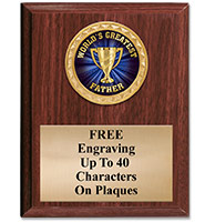 Classic Walnut Finished Vertical Insert Plaques