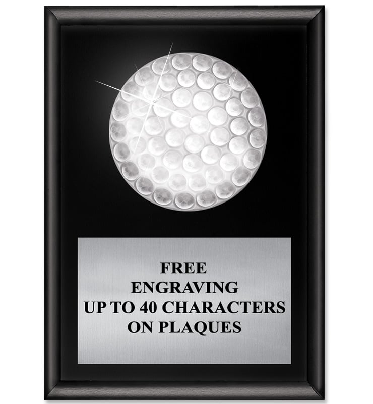 Golf Crystal Plaques