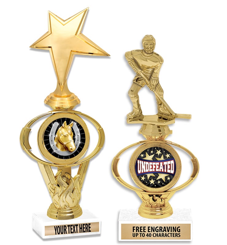 Oval Flame Insert Riser Trophies