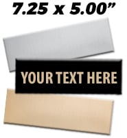 7.25"W x 5"H Engraving Plates