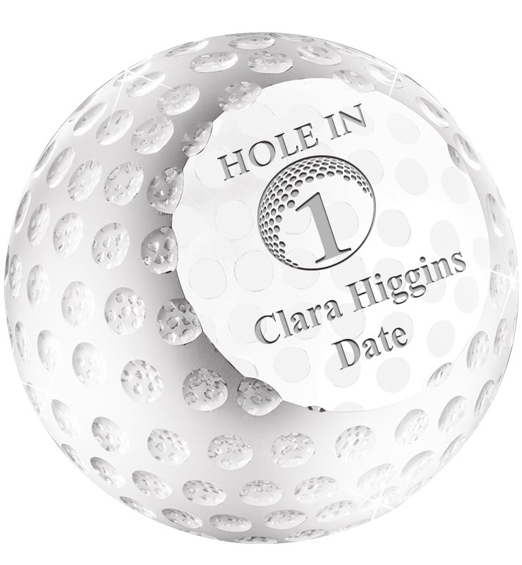 Golf Ball Crystal Paperweight