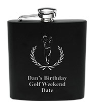 Golf Black Stainless Steel Flask