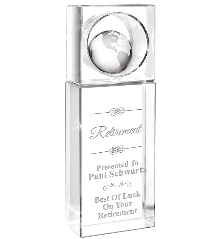 Winner's Circle Globe Crystal