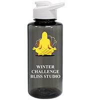 Gray Color Printed Water Bottle 36oz