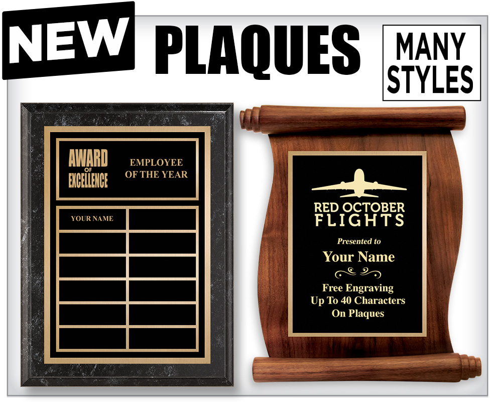 New Arrivals Plaques
