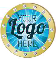 1.3" Gold Rhinestone Pin