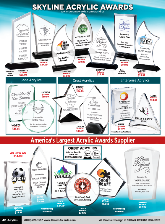 Crown Awards Catalog