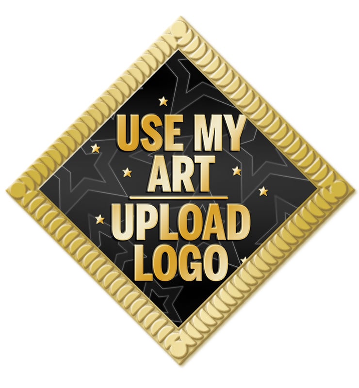 1.5" Diamond Insert Gold Pin