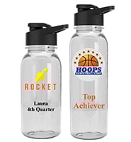 Clear Color Printed Water Bottles