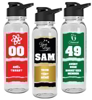 Clear School Spirit Water Bottle 24oz