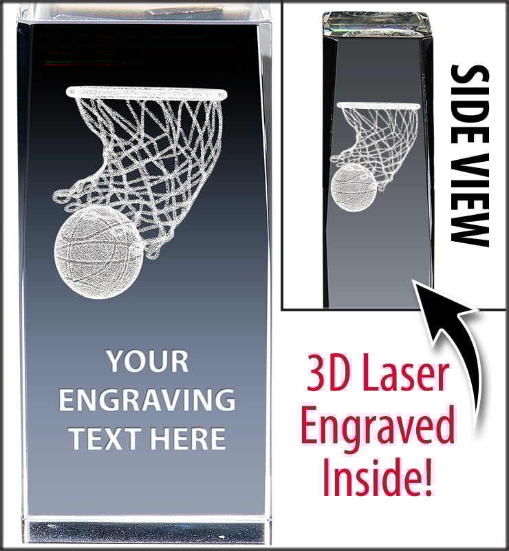 Basketball Hoop 3D Laser Crystal