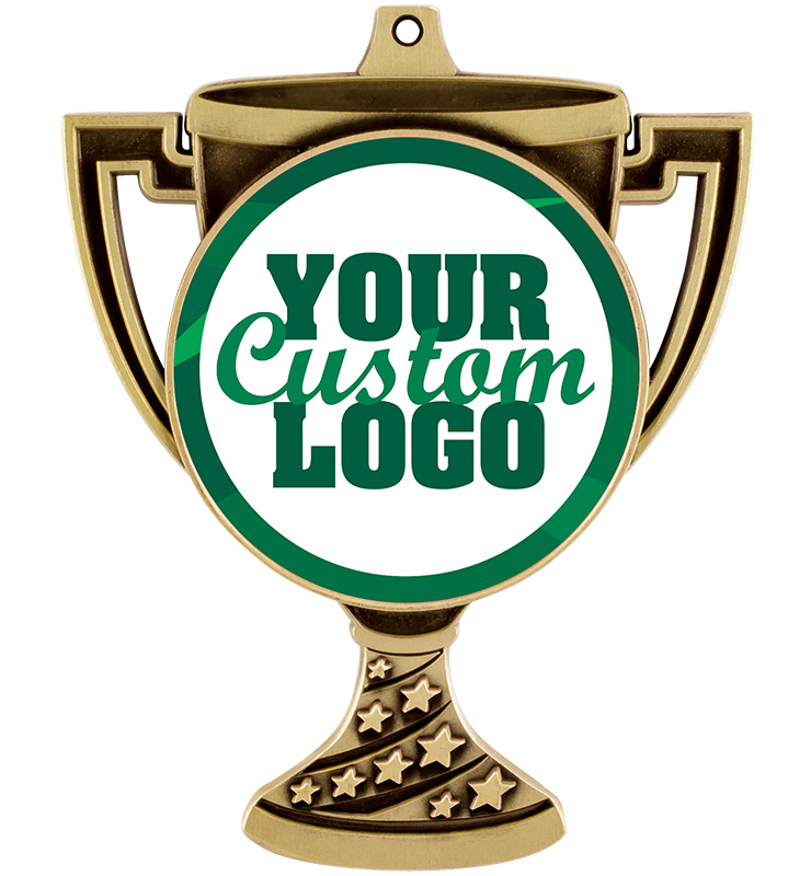 3 1/2" Trophy Cup Insert Medal