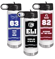 White School Spirit Water Bottle 20oz