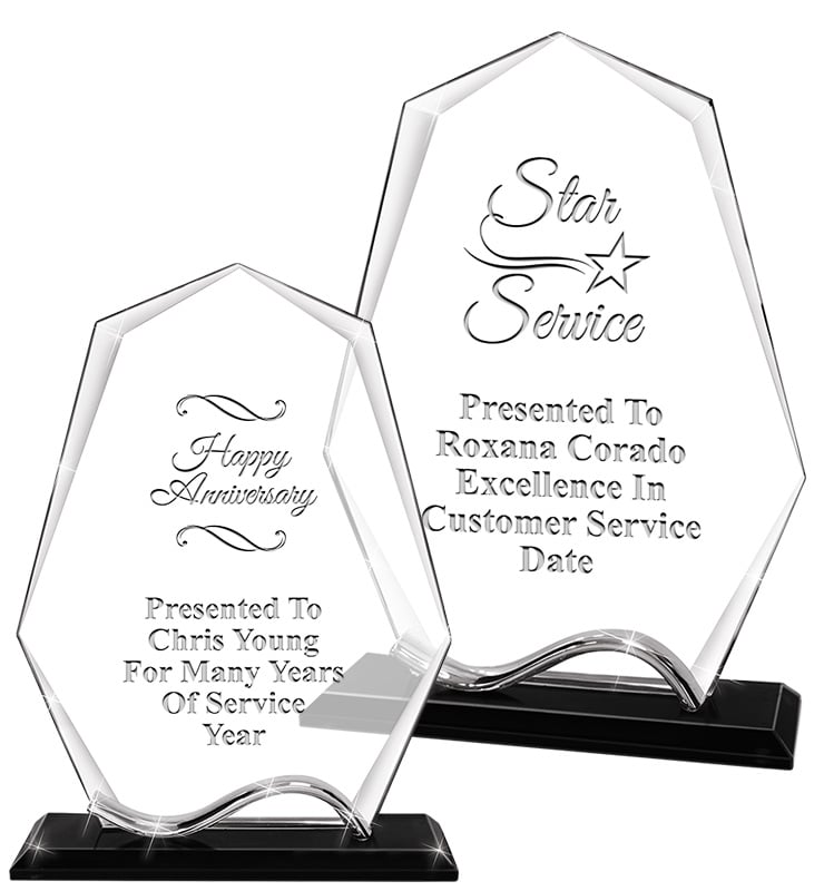 Metal Wave Pyramid Crystals