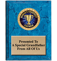 Blue Marbleized Vertical Insert Plaques