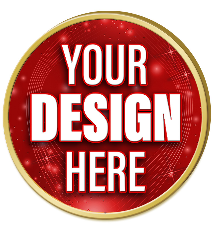 1.5" Gold Round Insert Pin