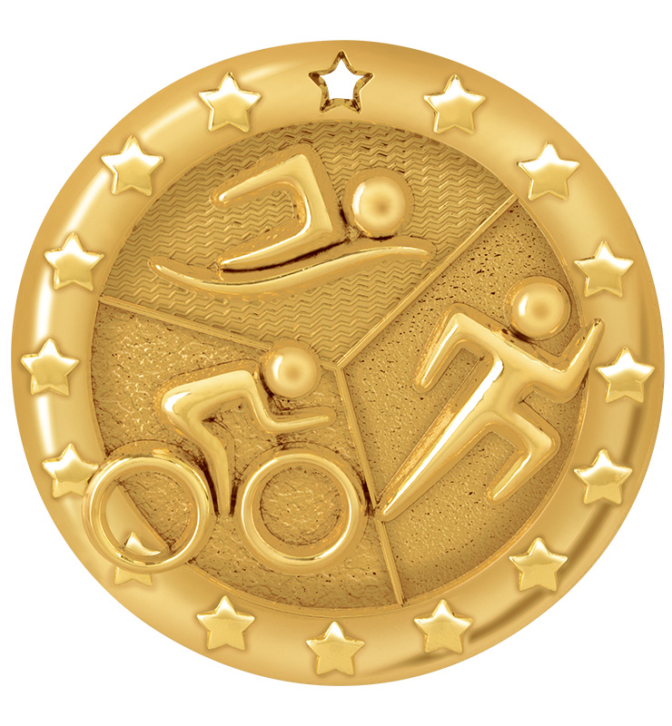 2" Triathlon Blaze Medal