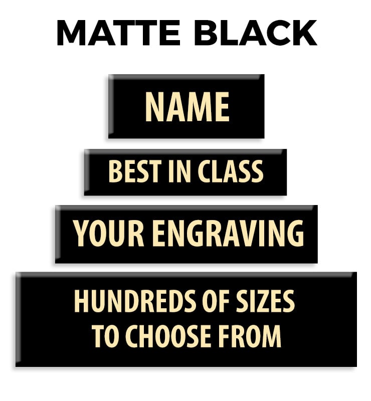 Matte Black Engraving Plate