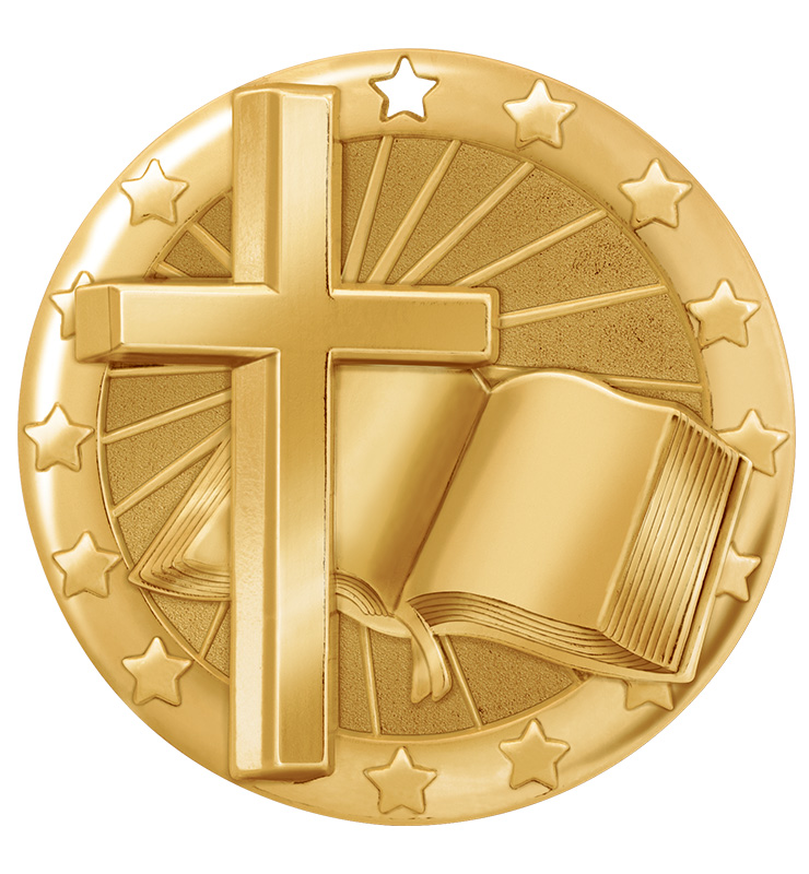 2" Religious Blaze Medals