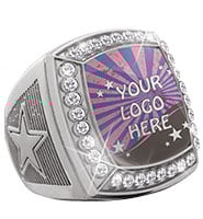 Custom Deluxe Insert Silver Star Ring