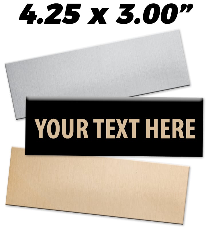 4.25"W x 3"H Engraving Plates