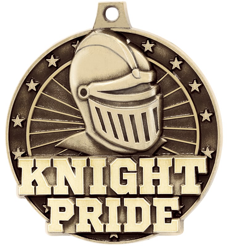 2" 3D Knight Pride Medal
