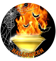 2" Halloween Torch Sticker