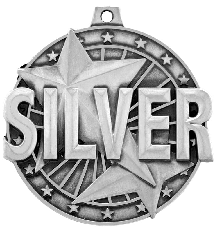 2" "Silver" Place Medal