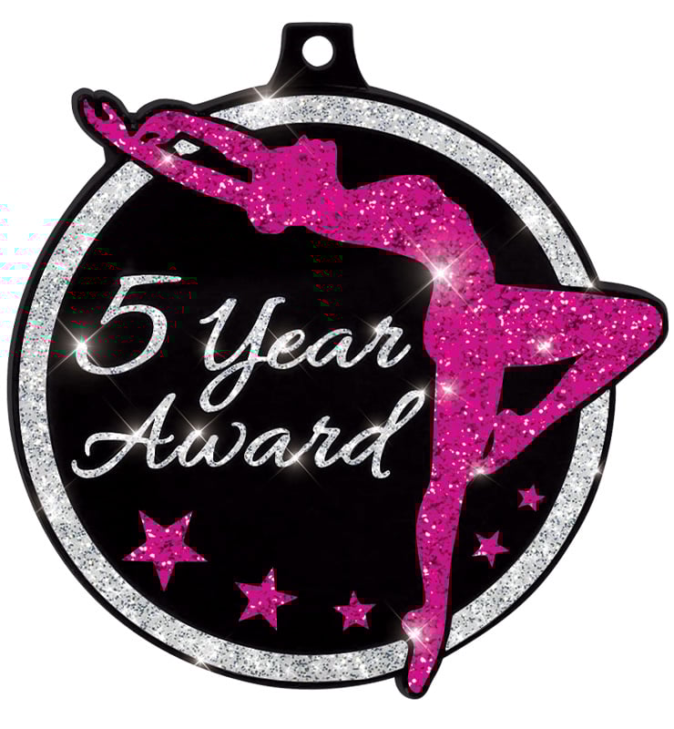 Dance Glitter 5 Year Medal