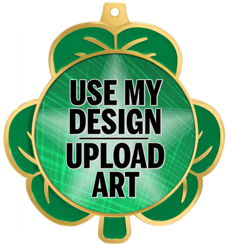 2 3/4" Shamrock Insert Medal