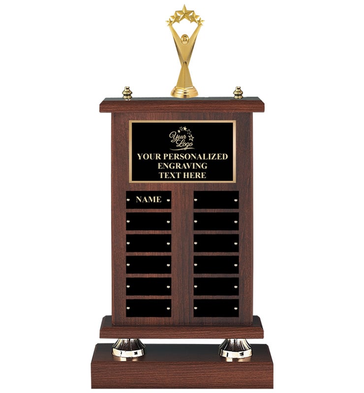 Fantasy Football Walnut Perpetual Trophy