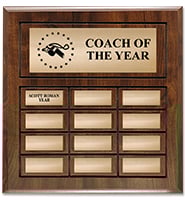 12 Plate Cherry Wood Perpetual Plaque