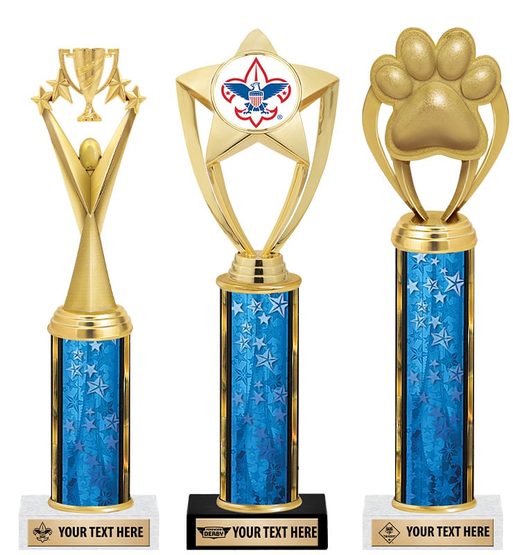 10"-12" Blue Stars Column Scouts™ Trophies