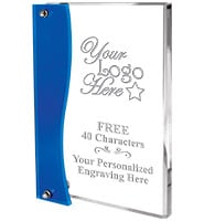 7 1/2" Azure Wave Accent Acrylic