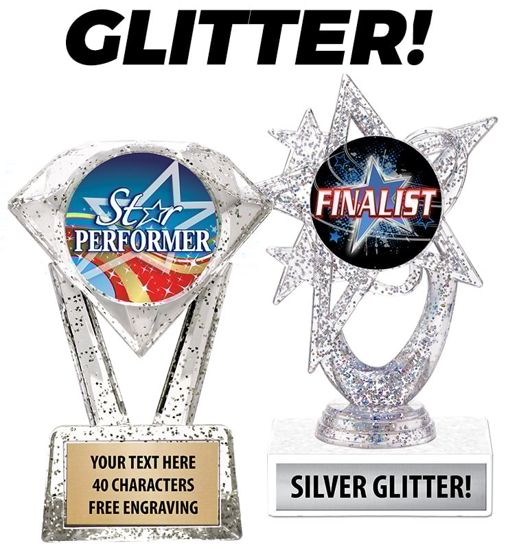 Glitter Insert Trophies