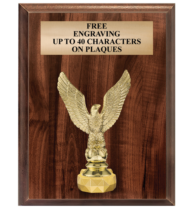 7"X9"Figurine Vertical Eagles Plaques