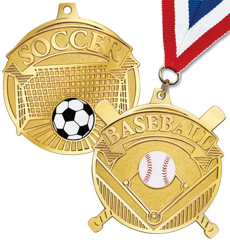 2 1/4" Gilded Medals