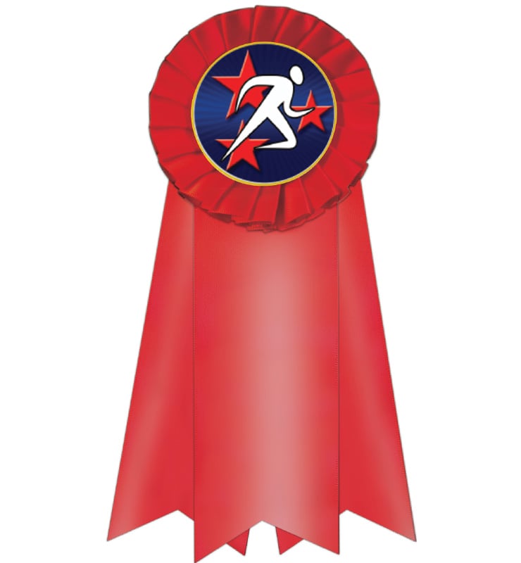Jumbo Red Rosette Ribbon