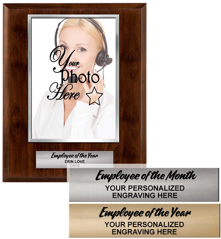 Employee Recognition Slide-In Photo Plaque