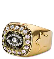 Fantasy Football Gold Crystal Ring